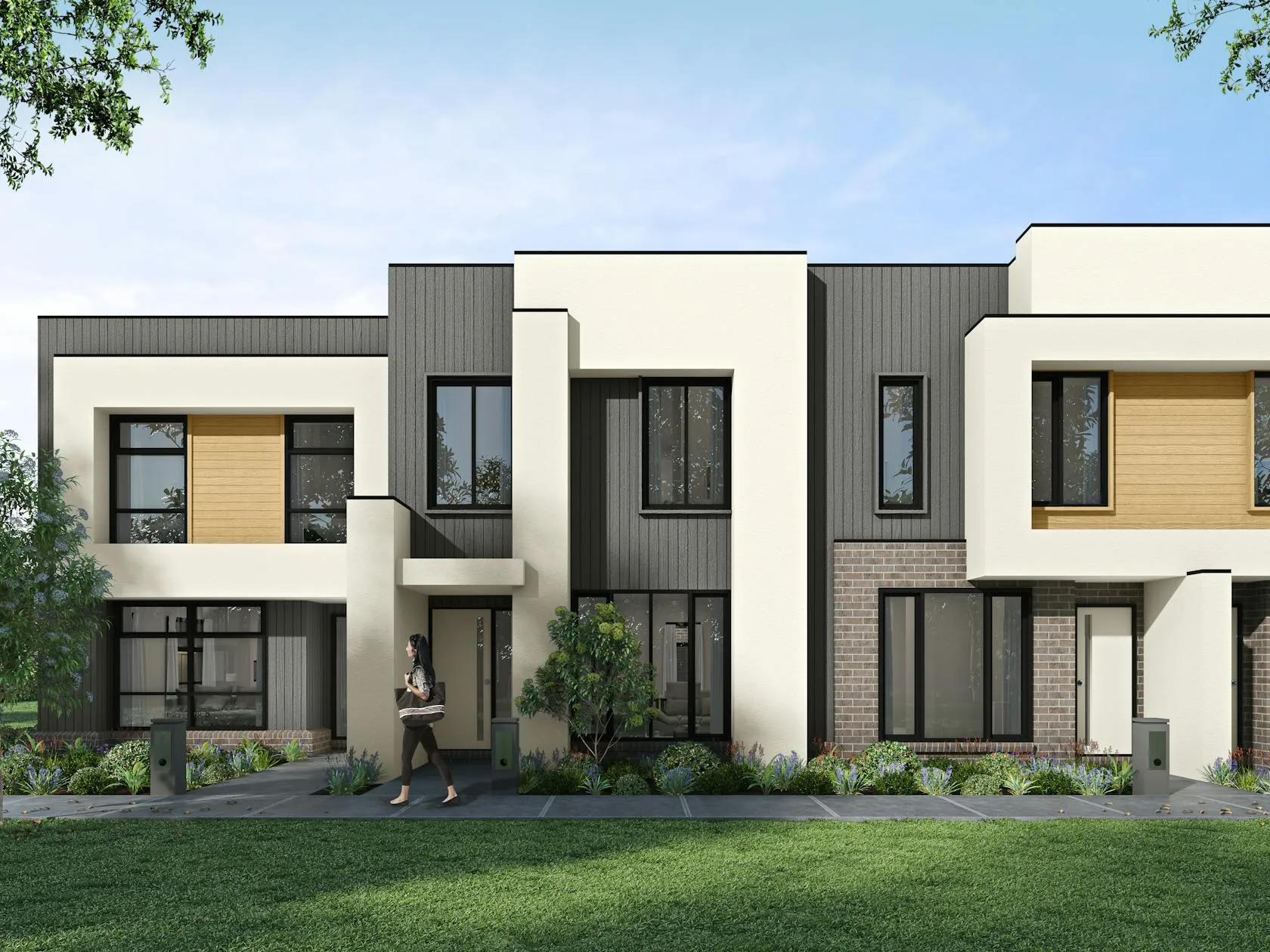 House Type- a black and white townhouse