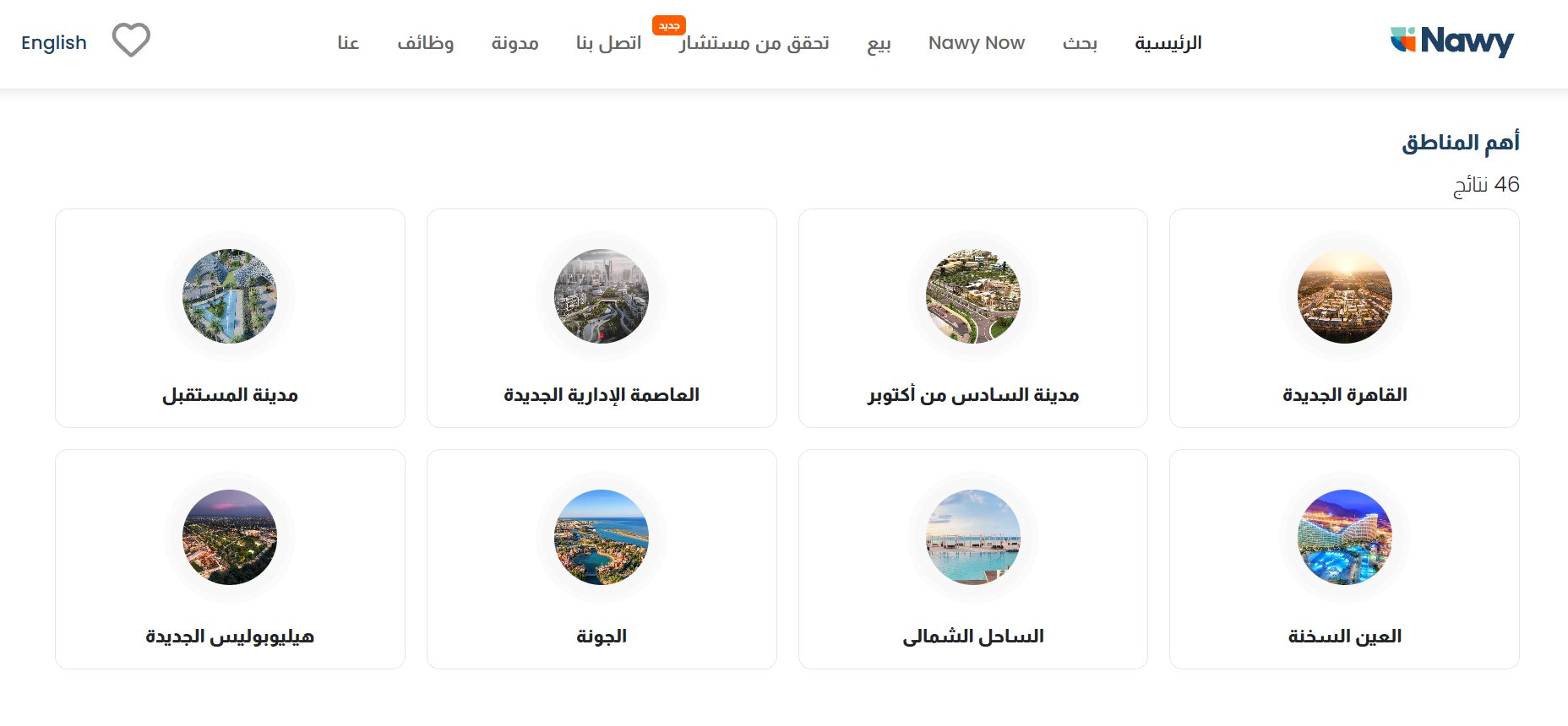 المناطق في ناوي