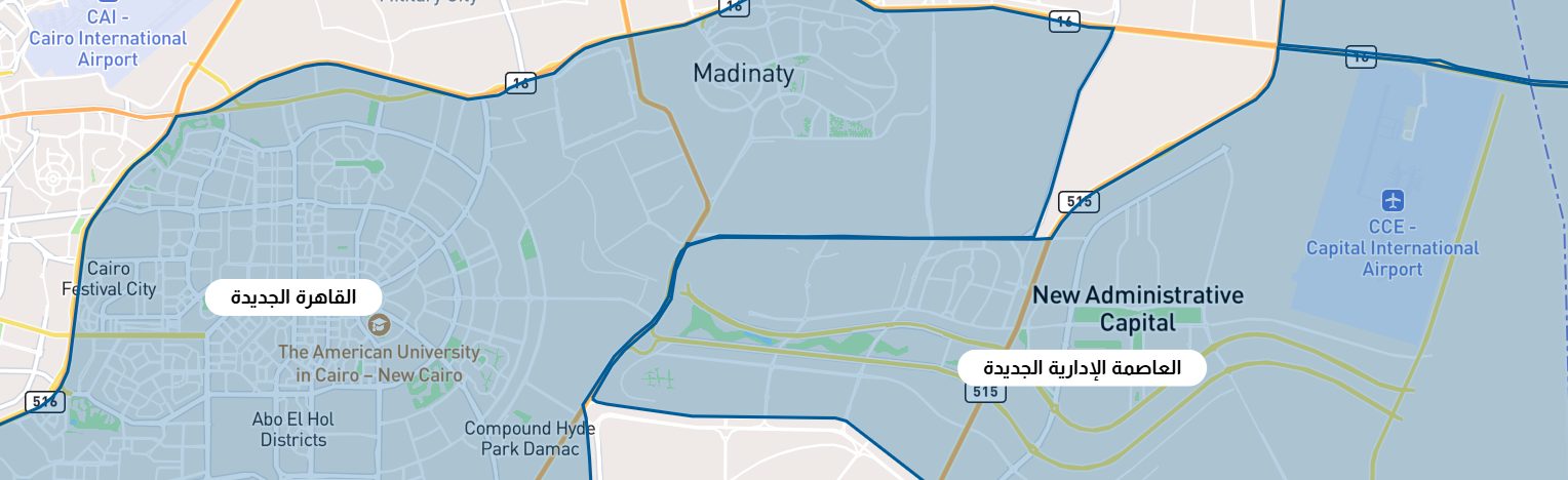 صورة توضح إجابة سؤال اين توجد العاصمة الادارية عن طريق خريطة