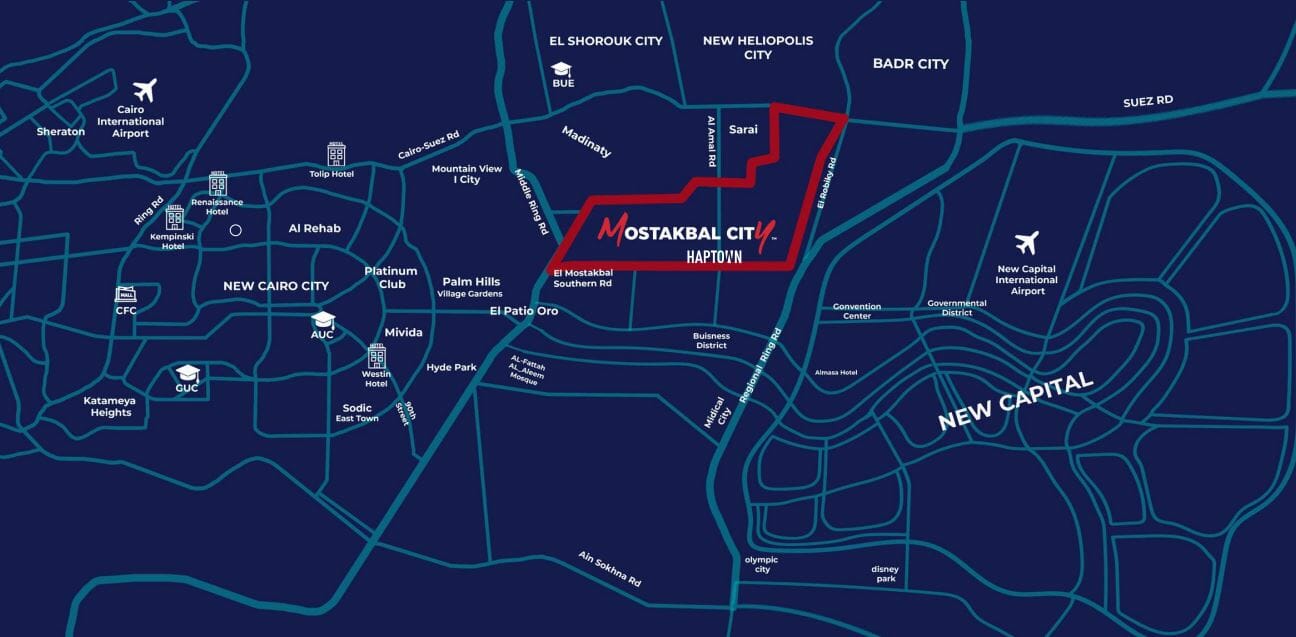 Haptown Mostakbal City Compound location