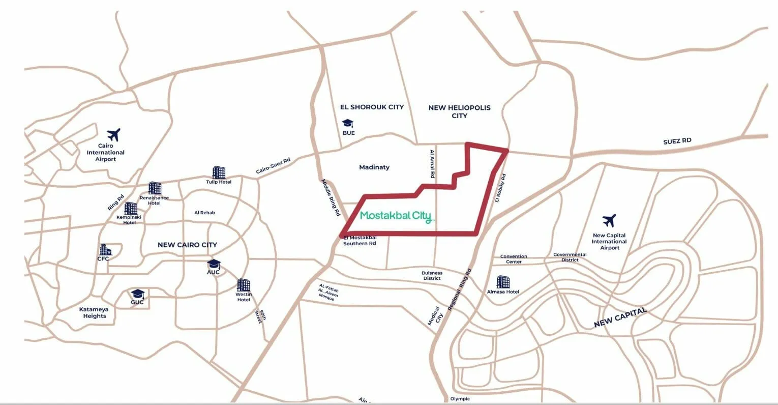 Mostakbal City Location