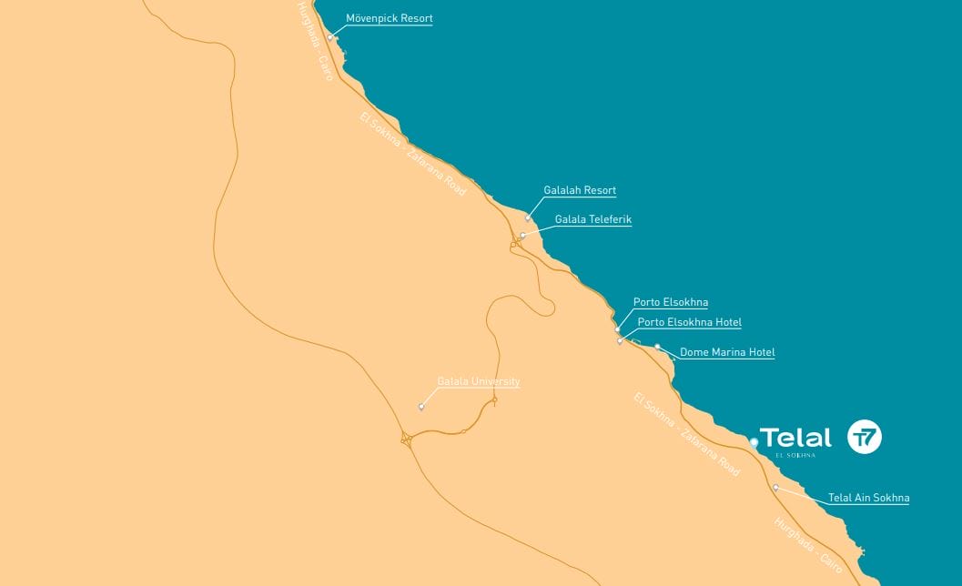 Telal Shores Sokhna Location