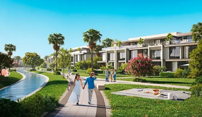 صورة لـLINEAR PARK الحديقة الخطية بي إكس أكتوبر حيث مساحات خضراء مع مباني سكنية