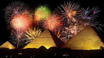 New Year in Egypt 2026 - Fireworks by the Pyramids