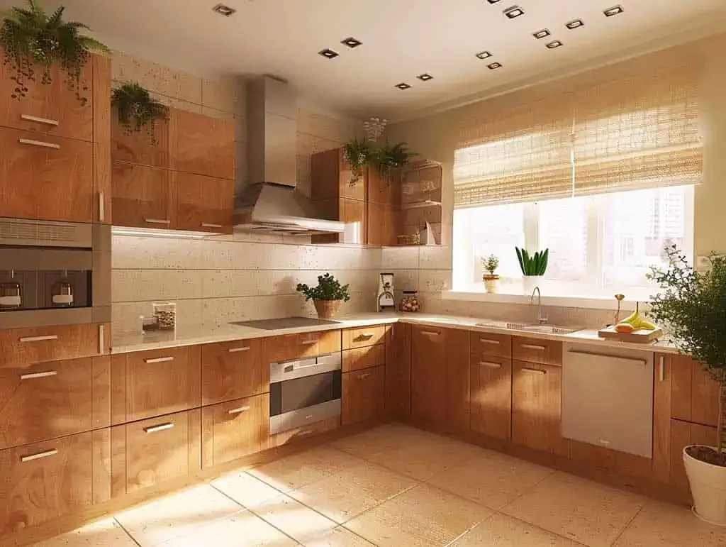 مطبخ شكل L من ديكور مطابخ